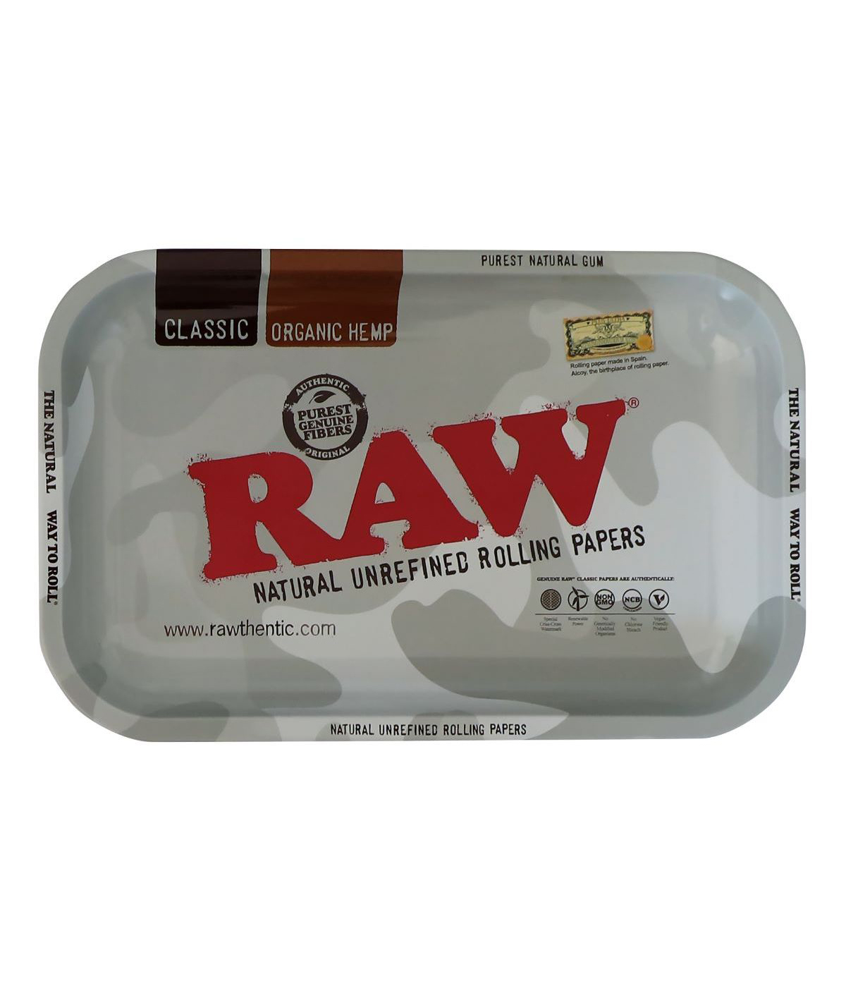 RAW Arctic Camo Metalen Rolling Tray - Medium RAW Arctic Camo Metalen Rolling Tray - Medium