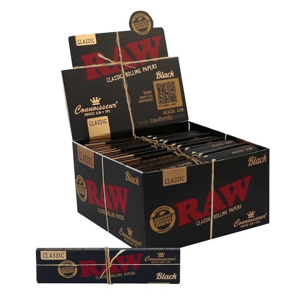 RAW Black Connoisseur - Kingsize Slim + Tips Doos