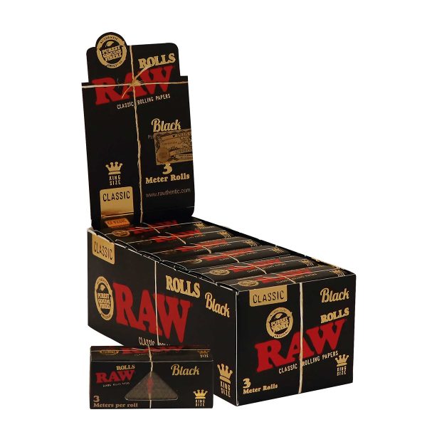 RAW Black Rolls 3 Meter King Size Doos