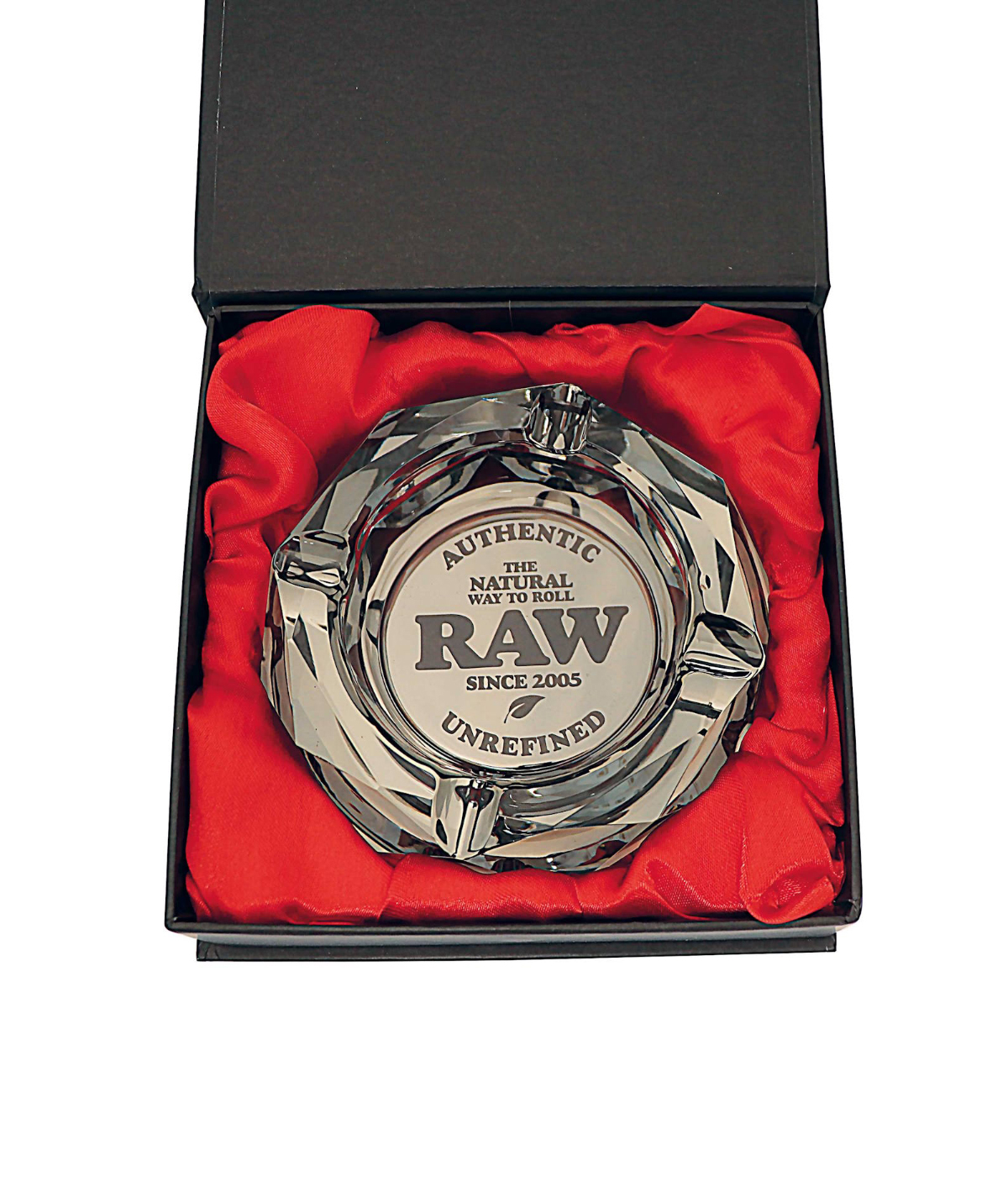 RAW Darkside Glazen Asbak Open Doos