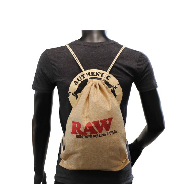 RAW Drawstring Bag Tan Voorbeeld